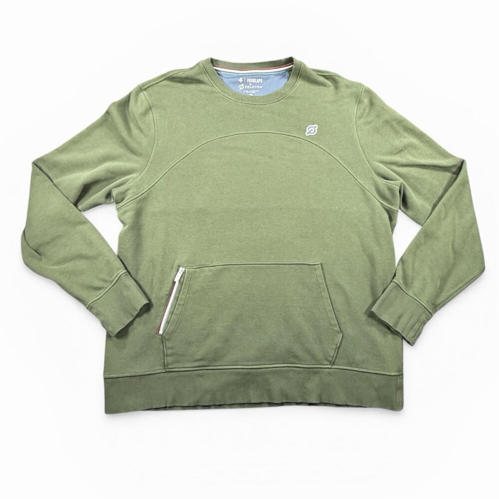 Fourlaps x Peloton Crewneck Sweatshirt Green Mens XL Athletic Pullover